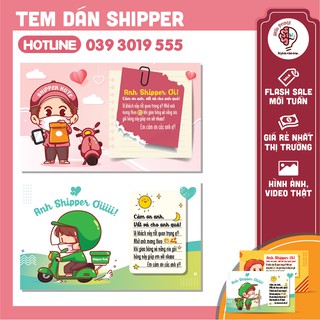 [CÓ SẴN] 100 Tem Cảm Ơn Shipper Nhiều Mẫu, Nhãn Dán Cao Cấp Có Cán Màng Sang Trọng