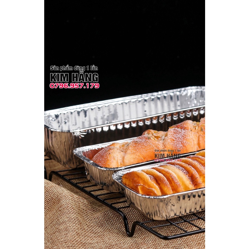 Set 100 khay nhôm dài 3221 nướng bánh