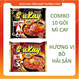 Sỉ 10 gói mì siêu Kay- mì cay 7 cấp độ(bò,hải sản)