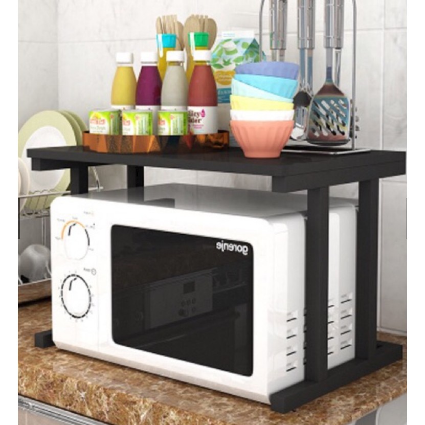 Kệ lò vi sóng ván gỗ cao su chống nước hàng công ty VN chắc chắn | BigBuy360 - bigbuy360.vn