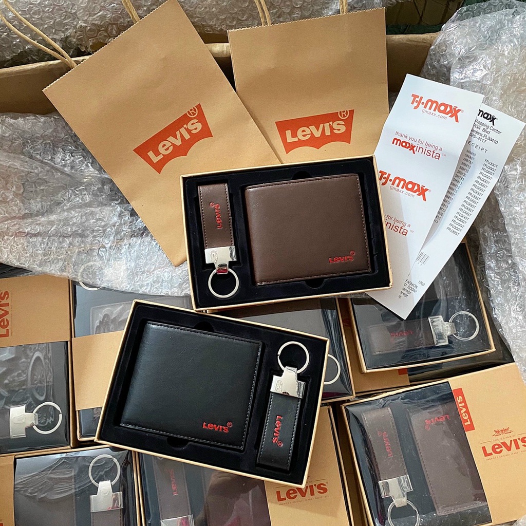 Ví nam kèm móc khoá có ngăn chứa ảnh LEVIS FULL BOX