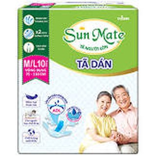 Tã dán người già và phụ nữ sau sinh Sunmate M-L-XL( Bịch 10 miếng)