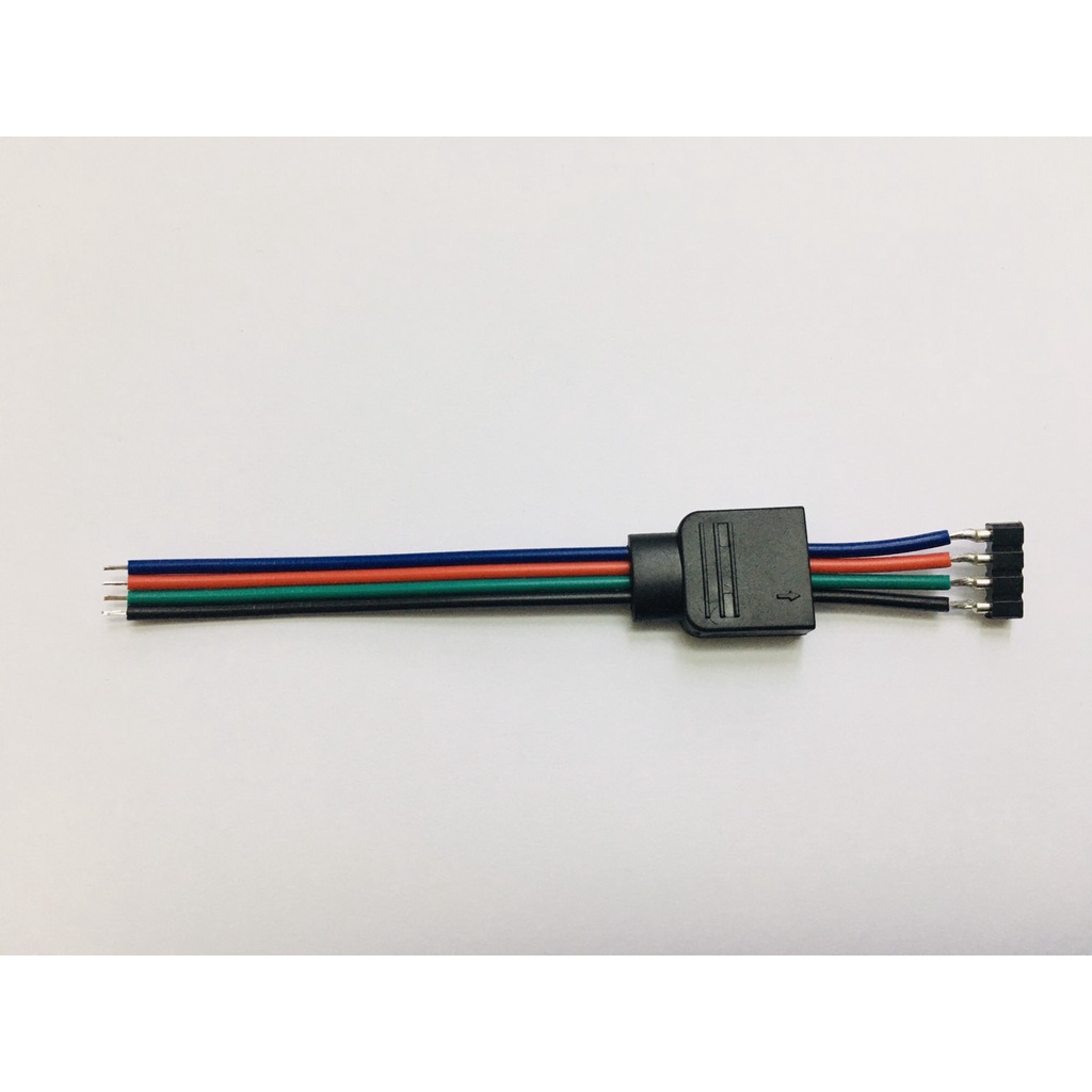 Dây nối  led RGB, 1 đầu 4 Pin, dài 10cm đầu đực, cái