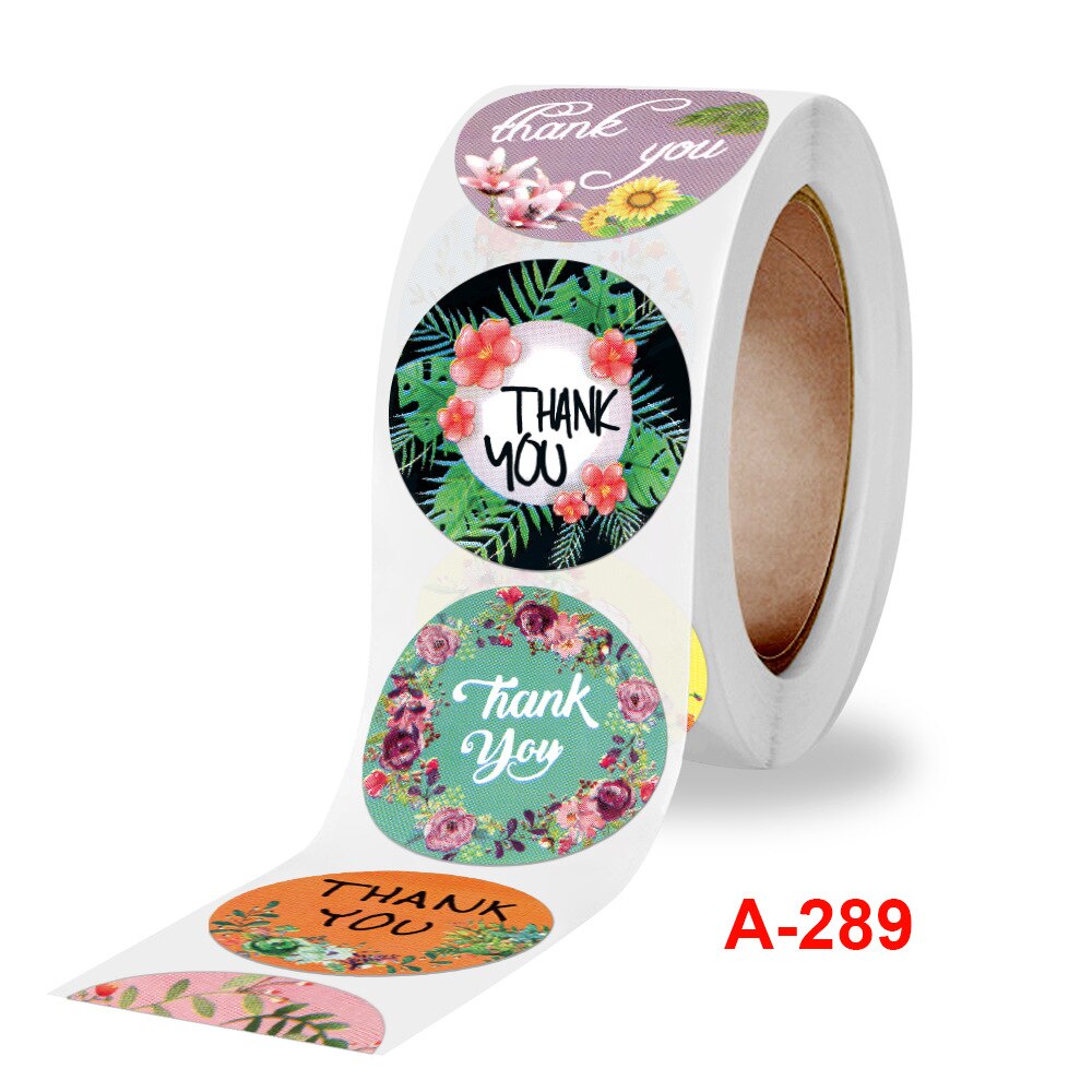 500 Miếng Dán Tròn In Chữ Thank You
