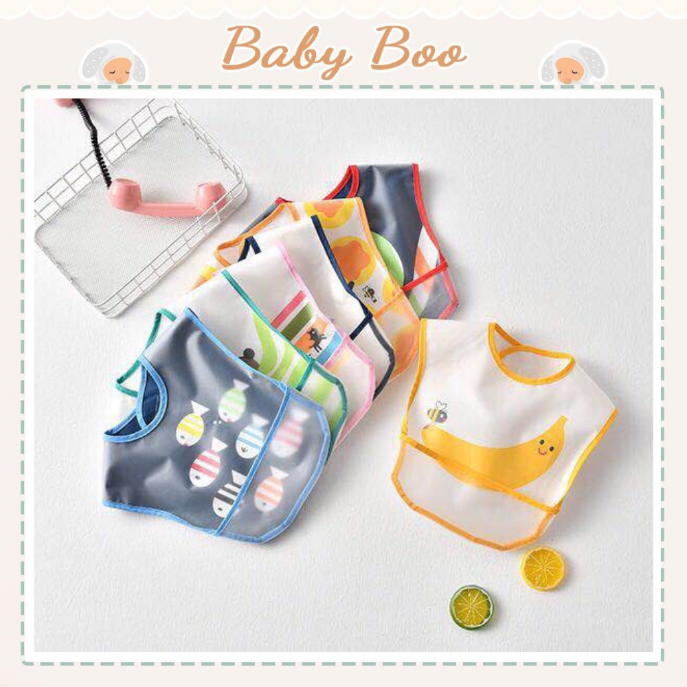 Áo yếm Ăn Dặm Xuất Nhật Không Tay Cao Cấp Chống Thấm [ babyboo]