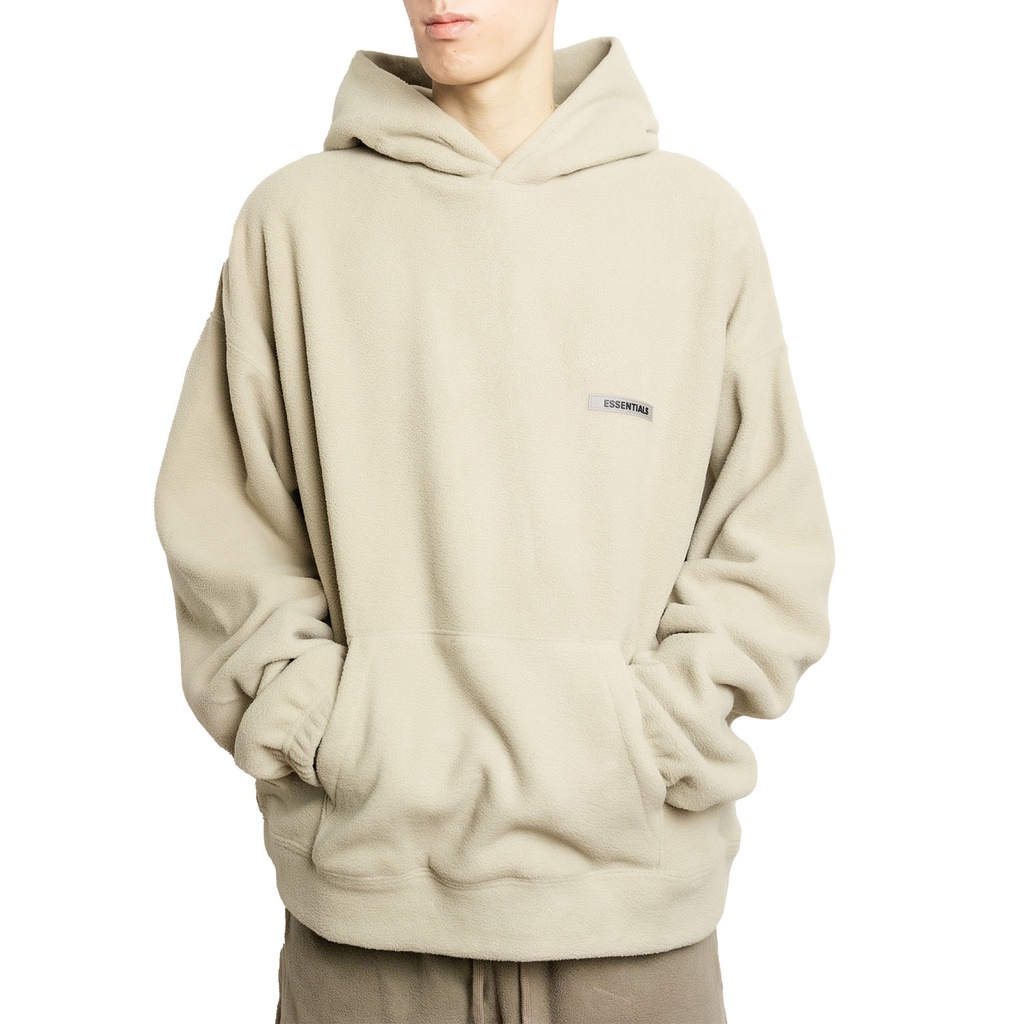 Áo hoodie FEAR OF GOD FOG ESSENTIALS polar fleece dài tay unisex TLS oversize form rộng