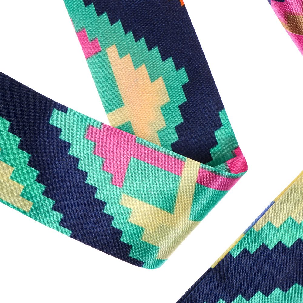 Bộ 2 Khăn Quàng Cổ/Trang Trí Túi Xách Bằng Lụa Kích Thước 40 Màu Thời Trang Cho Nữ