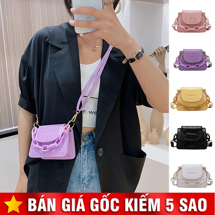 Túi Nhỏ Korea Thời Trang Phối Xích Color P1887