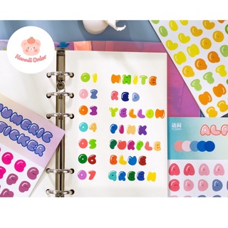 Set 2 tấm sticker chữ Alphanumeric Sticker