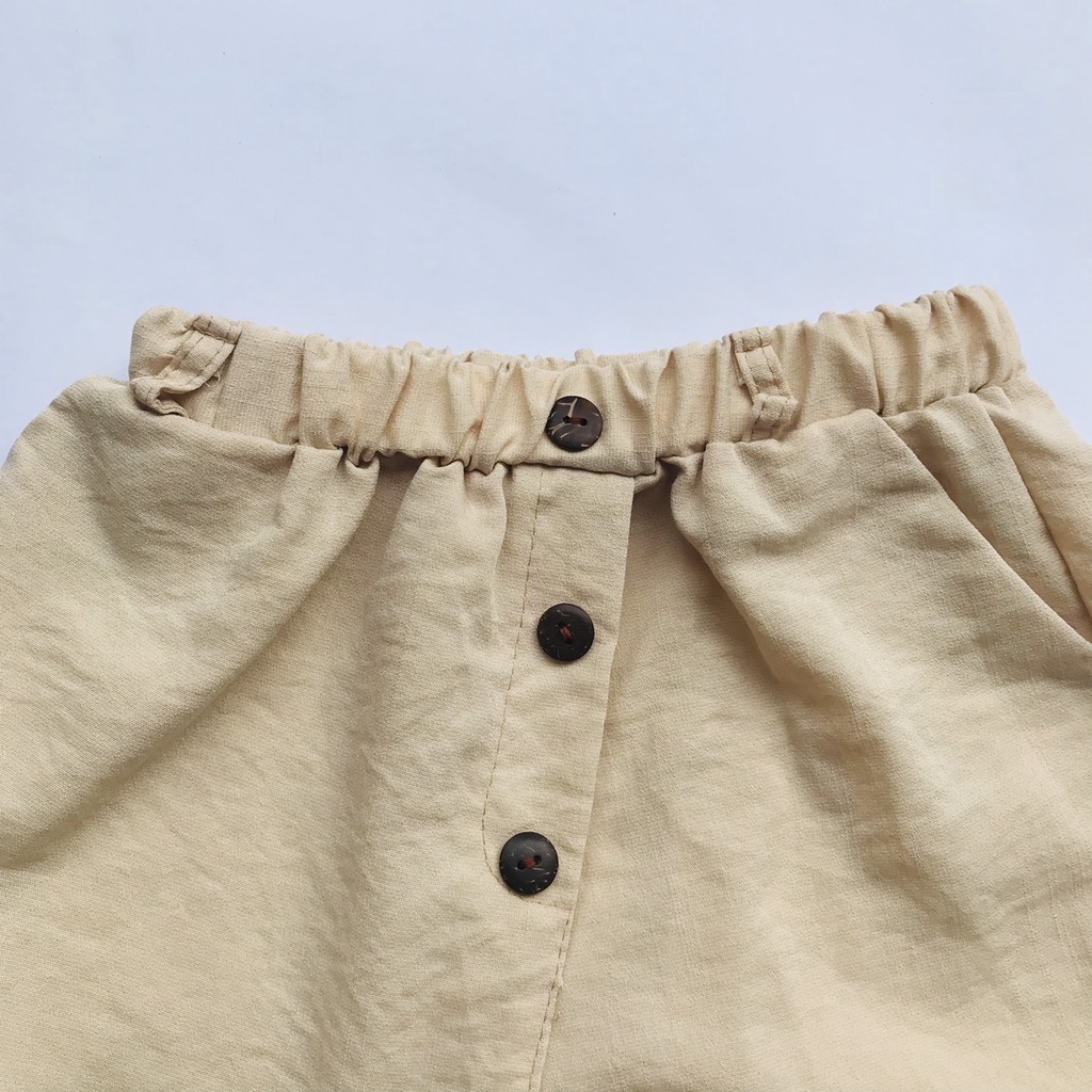 Quần Short Đùi Giả Váy Trẻ Em Chất Đũi Nhẹ Mát Thấm Hút Mồ Hôi Size 10-35kg