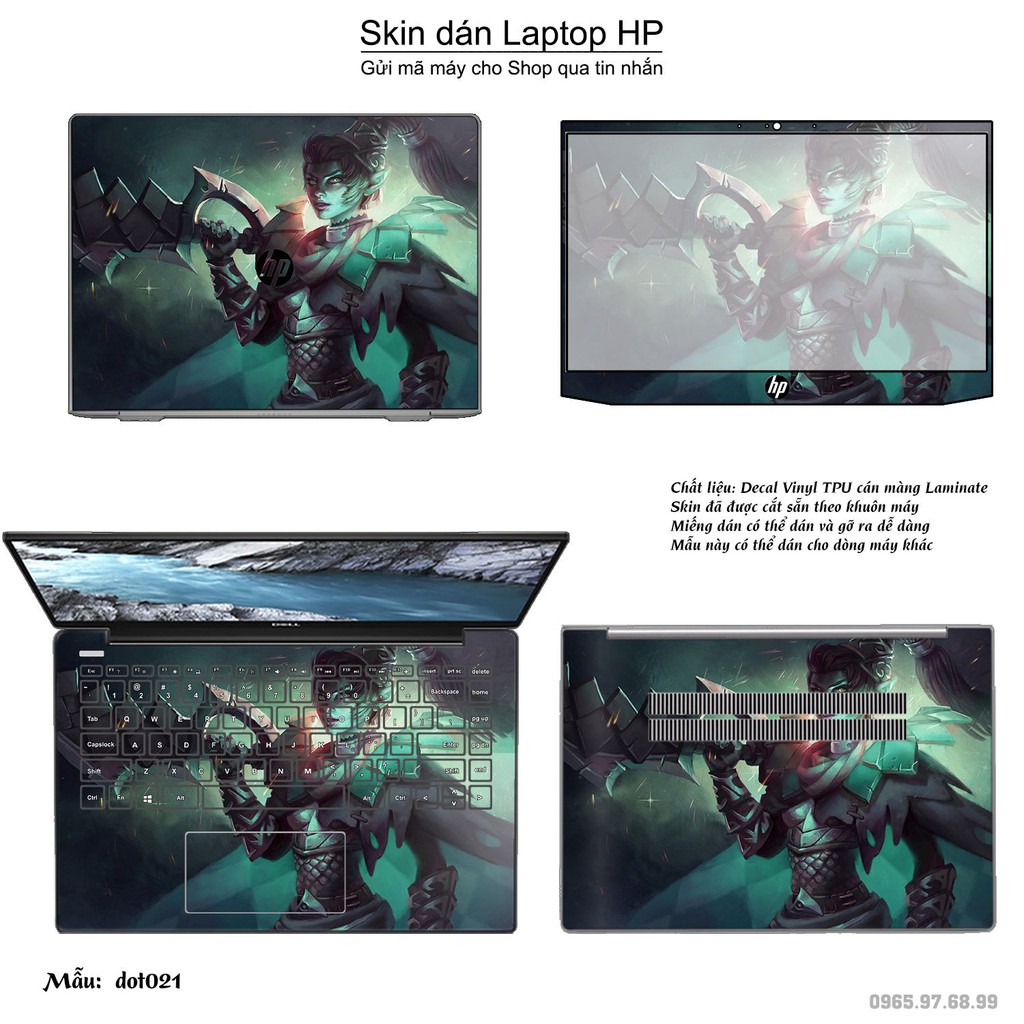 Skin dán Laptop HP in hình Dota 2 nhiều mẫu 4 (inbox mã máy cho Shop)
