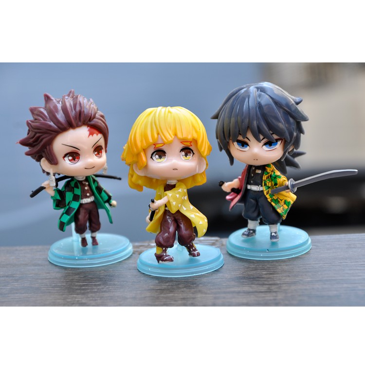 [INODEP] combo set bộ 5 Mô hình đồ chơi nhân vật char Kimetsu no Yaiba giyuu ino chibi dễ thương anime cute demon slayer