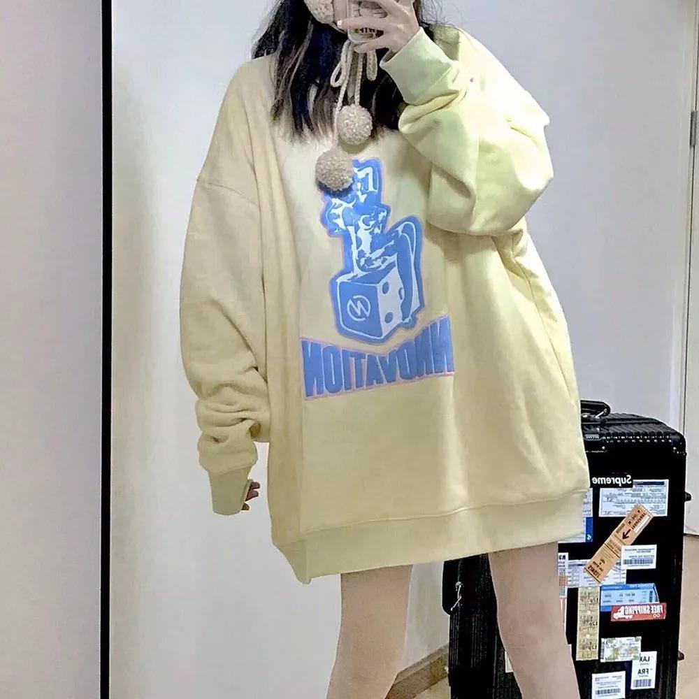 NRVP Áo Thun Nữ Dài Tay Cổ Tròn Thời Trang Hàn