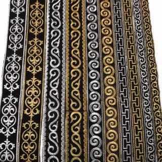 Dây ruy băng thêu họa tiết thổ cẩm dùng trang trí kích thước 2-5cm