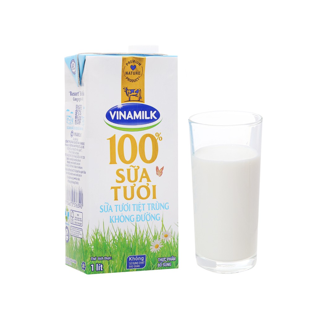 Sữa Tươi Vinamilk 100% Hộp 1L