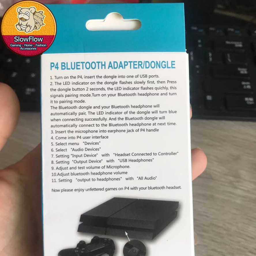 USB bluetooth cho PS4, PS5 sóng bluetooth 4.0 kết nối USB 2.0, truyền tín hiệu 15m Dongle Ralan P4 Phụ kiện SlowTech | BigBuy360 - bigbuy360.vn