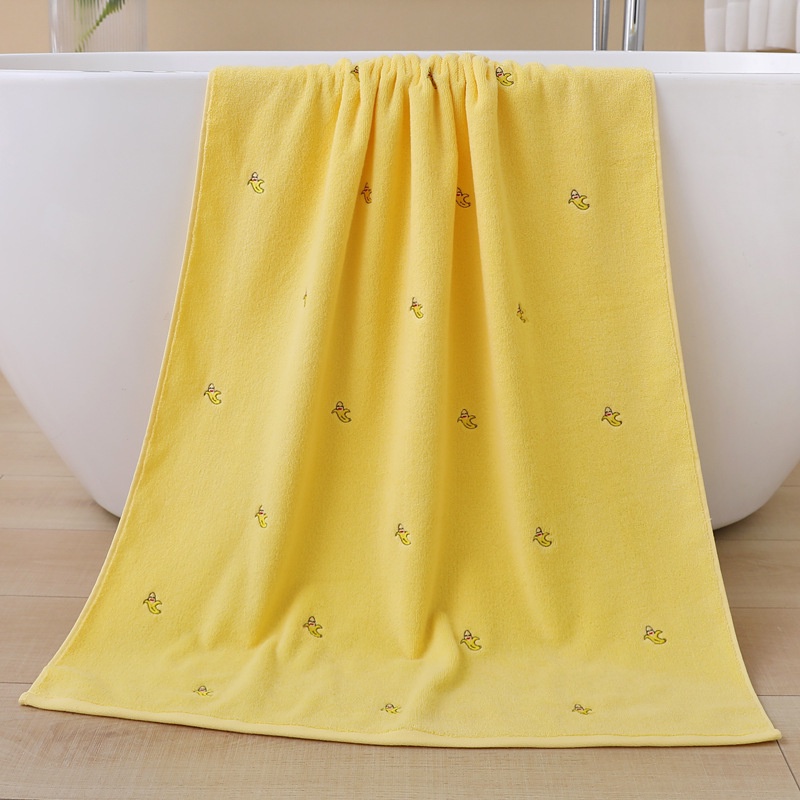 Khăn Tắm Vải Cotton Mềm Mại Thấm Hút Tốt In Hình Quả Bơ Dễ Thương