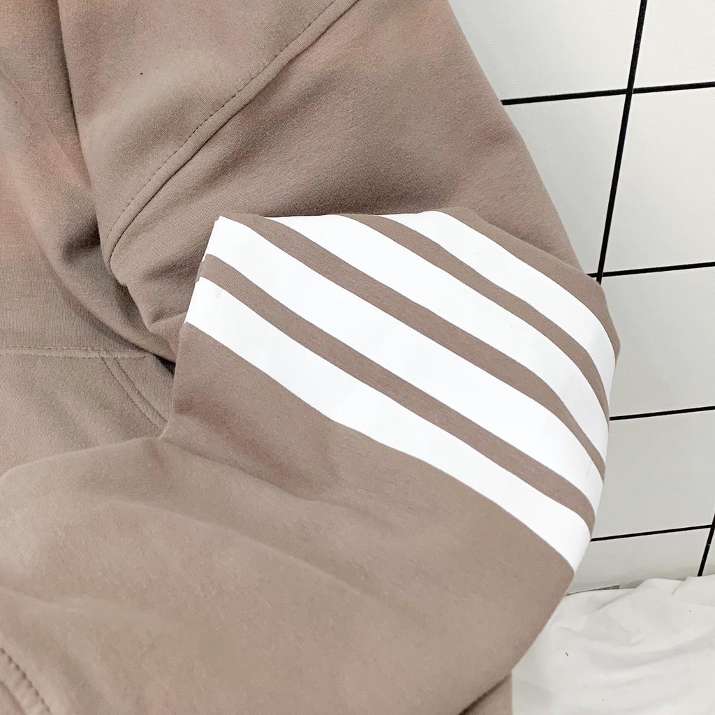 Áo Khoác Hoodie Zip HORI Form Rộng Phối 3 Sọc Vải Nỉ Bông Tay Dài Phong Cách Ulzzang Nam Nữ Unisex (Ảnh Thật/ Có Sẵn)