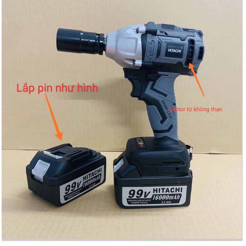 Thân máy ( body ) máy xiết bulong không chổi than motor từ 100%