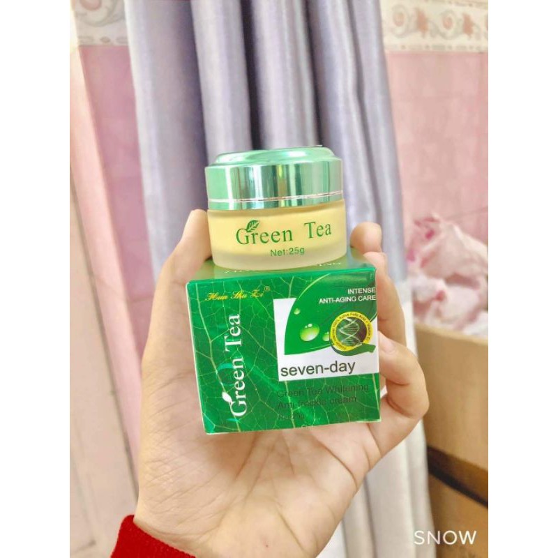Kem Mụn, Thâm Sạm, Tàn Nhang Trắng Da Green Tea HuaShuLi