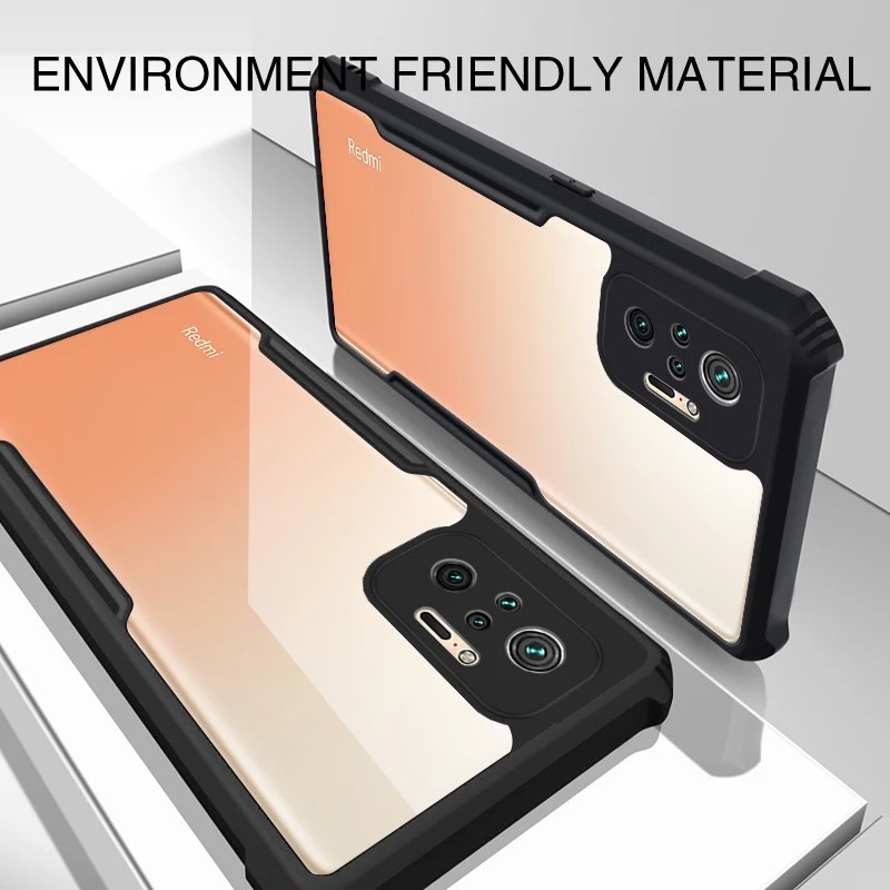 Ốp điện thoại trong suốt chống sốc cho Xiaomi RedMi 10 10s Note 10 Pro Max