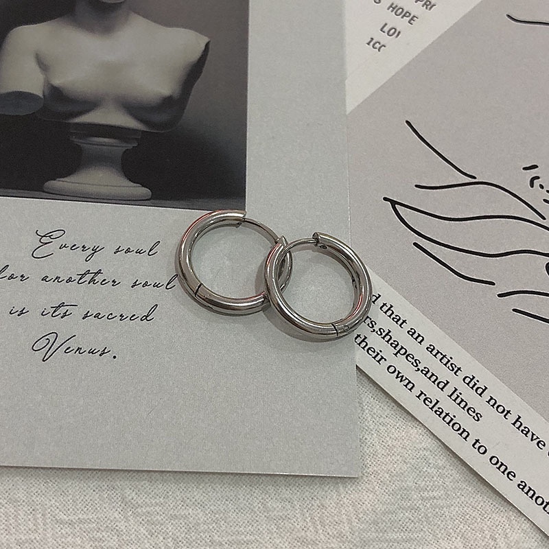 Khuyên Tai Tròn Màu Sắc Độc Đáo Phong Cách Hàn Quốc