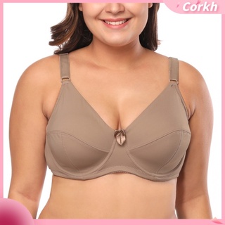 Women Large Cup Solid Color Bow Bra Underwired Push Up Full Coverage Underwear Áo ngực