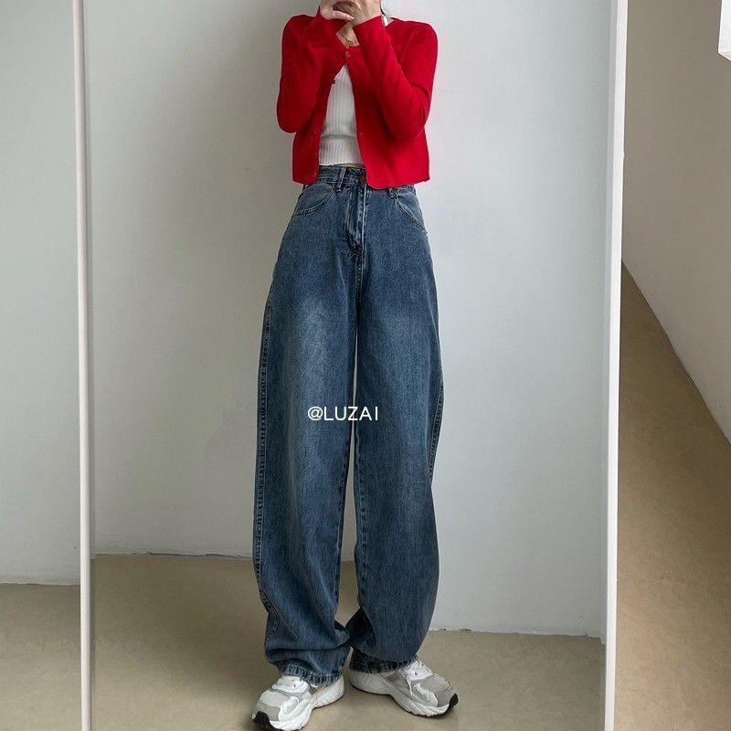 Quần Denim Thời Trang retro Cá Tính Trẻ Trung