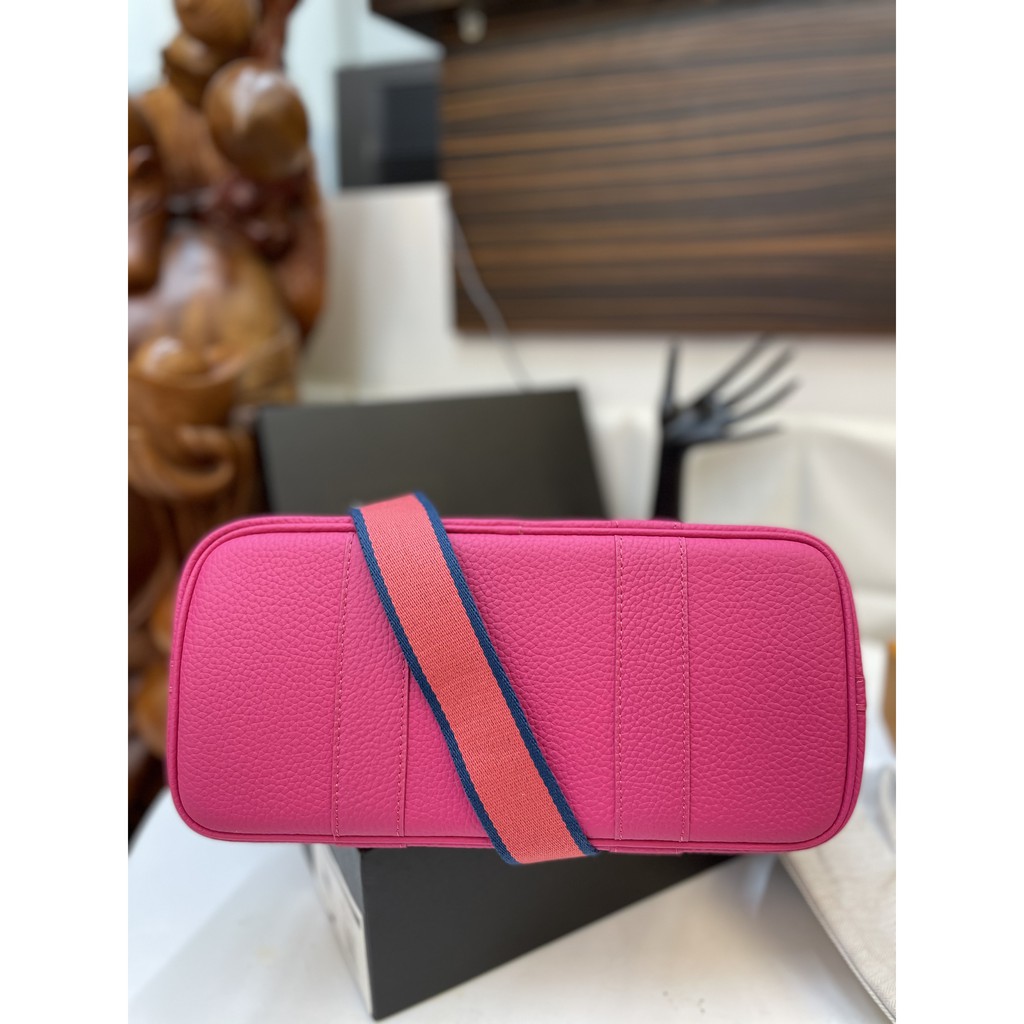 Túi quai xách da togo super màu hồng sen garden party size 30cm