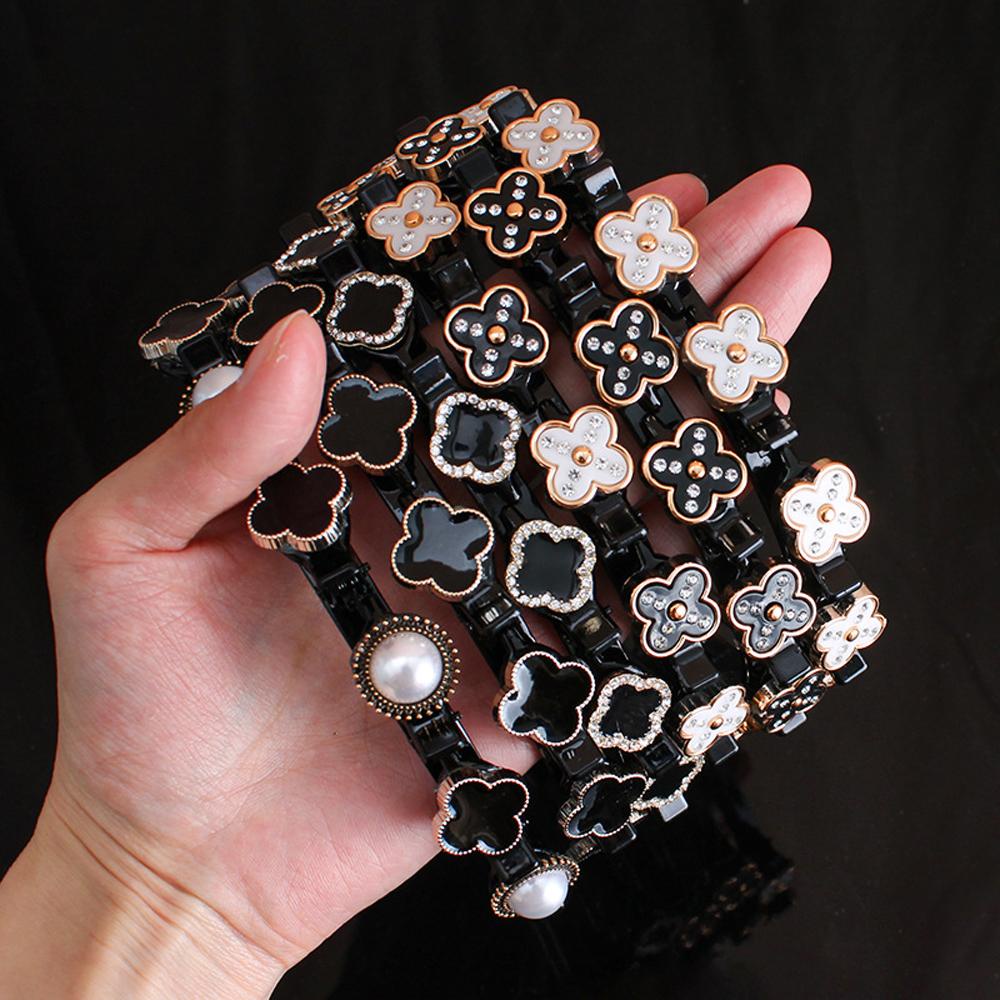 Kẹp Tóc Dạng Xoắn Hai Lớp Hình Hoa Răng Cá Tính Tiện Lợi Cho Nữ|Băng Đô Cài Tóc Cho Nữ