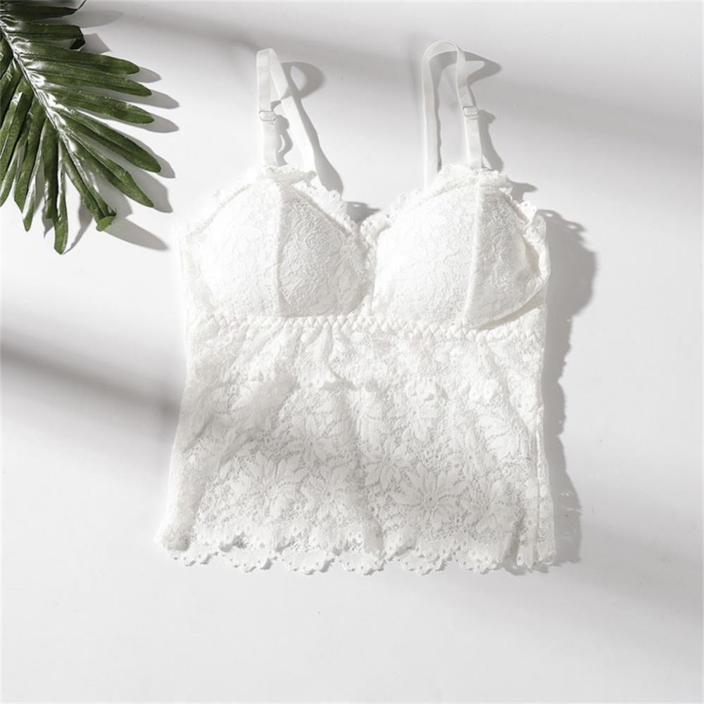 Áo Lót Nâng Ngực Phối Ren Hoa Không Đường May Thiết Kế Mới Thời Trang