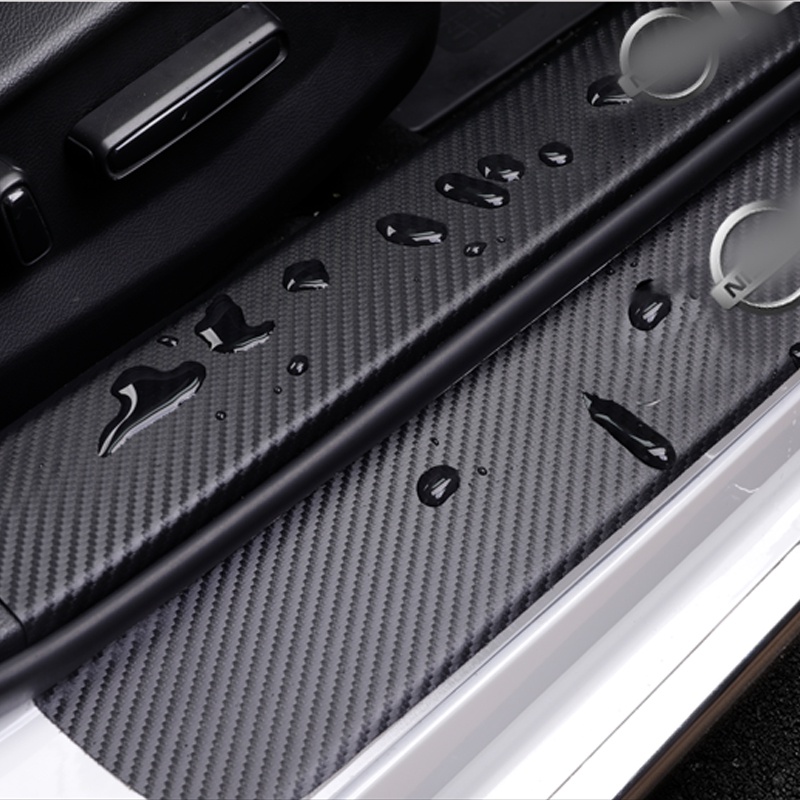 Miếng Dán Trang Trí Cửa Xe Hơi Chống Trầy Xước Bằng Sợi Carbon