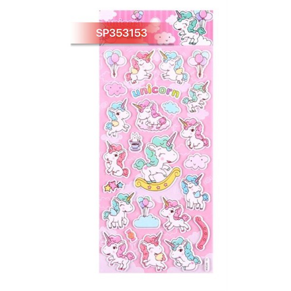Hình sticker Ngựa Pony dán nổi QT  - SP353153