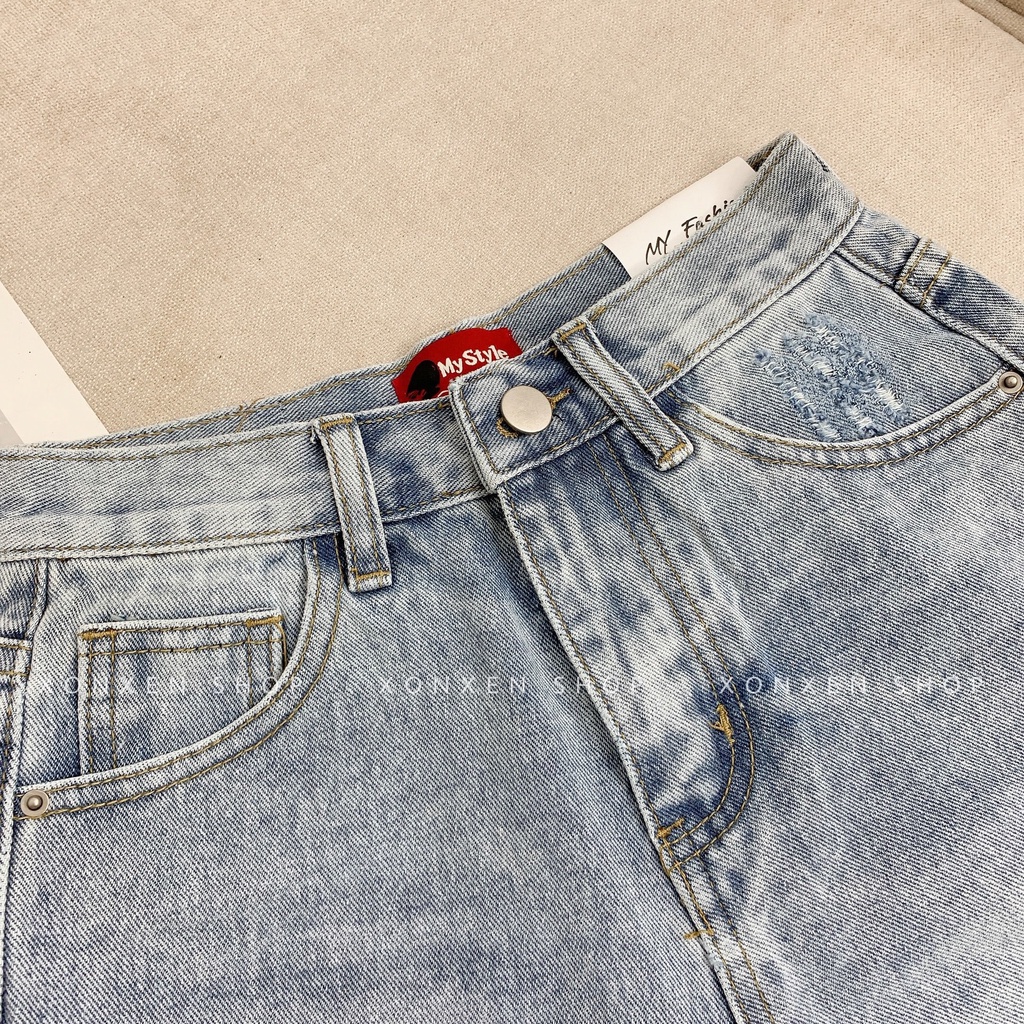 QUẦN SHORT JEAN NỮ ulzzang hàng xuất xịn rách cá tính XONXEN SHOP size S M mã 1992