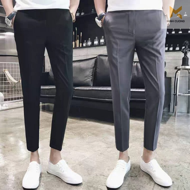 [Chỉ 3 ngày SALE SỐC] Quần âu nam đen ống côn, vải không nhăn không xù | BigBuy360 - bigbuy360.vn