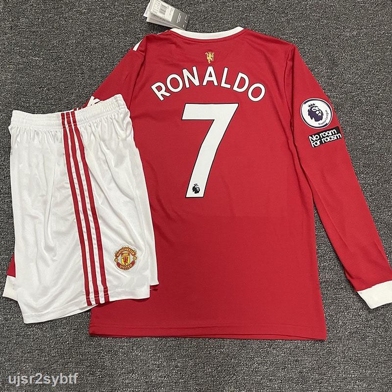Nhập khẩu Áo thun thể thao tay dài 21-22 Season Manchester United Manchester United EPL & UCL cho C.Ronaldo CR7 Pogba