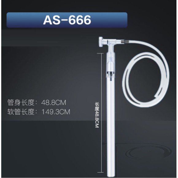 Bơm tay hút cặn đáy bể cá AS-666 - Thay nước bể cá