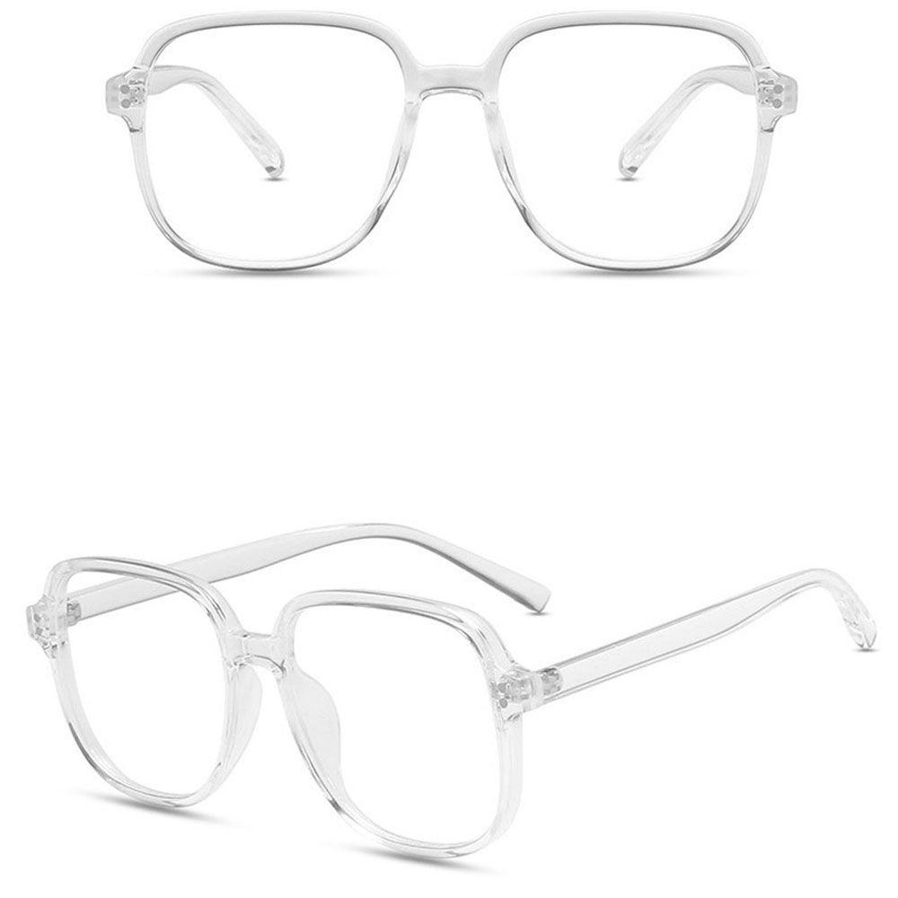 Mắt Kính Chống Ánh Sáng Xanh Tròng Trong Suốt Phong Cách Retro Dành Cho Nữ