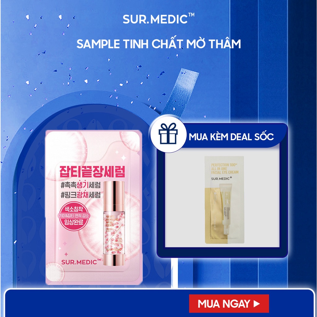 Mẫu Dùng Thử Tinh Chất Mờ Thâm Tăng Sáng Da SUR.MEDIC+ Pink Vita Brightening Capsule Essence 1ml