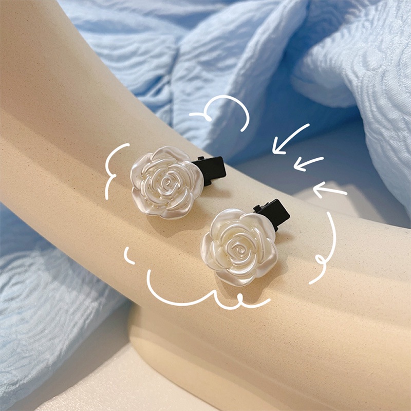 Kẹp Tóc Mái Mỏ Vịt Đính Hoa Trà Ngọt Ngào Dễ Phối Đồ Cho Nữ