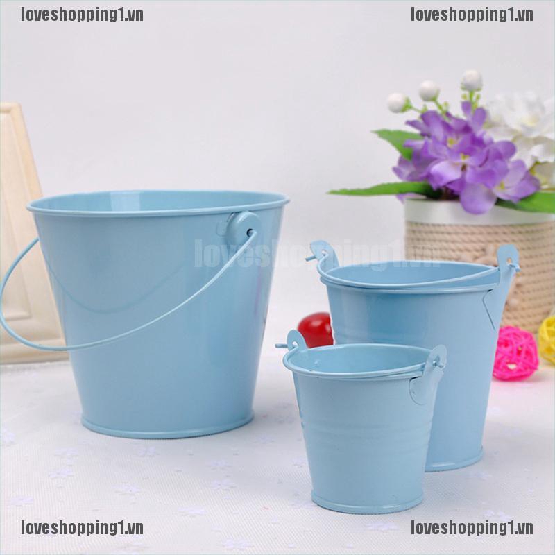 Xô kim loại mini nhiều màu trang trí tiệc
