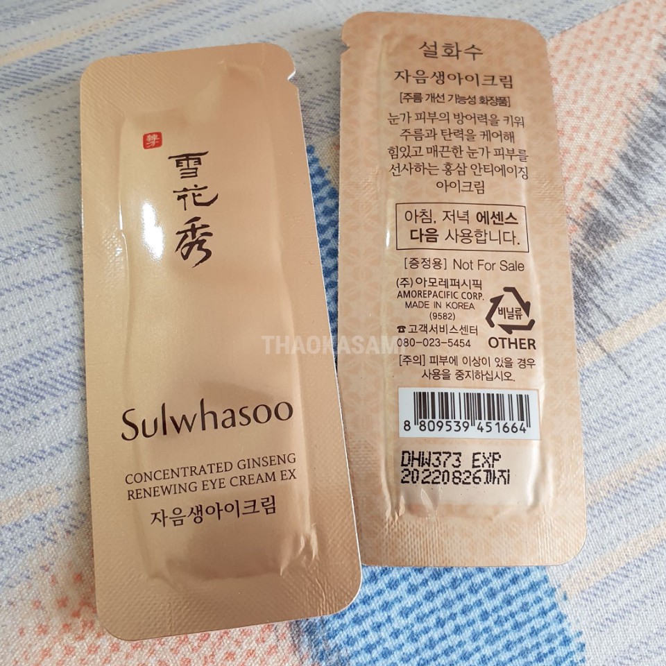 [Date 2024] 10 gói sample Kem Mắt Sulwhasoo Từ Nhâm Sâm Cô Đặc  Concentrated Ginseng Renewing Eye Cream - Chống lão nhăn | BigBuy360 - bigbuy360.vn