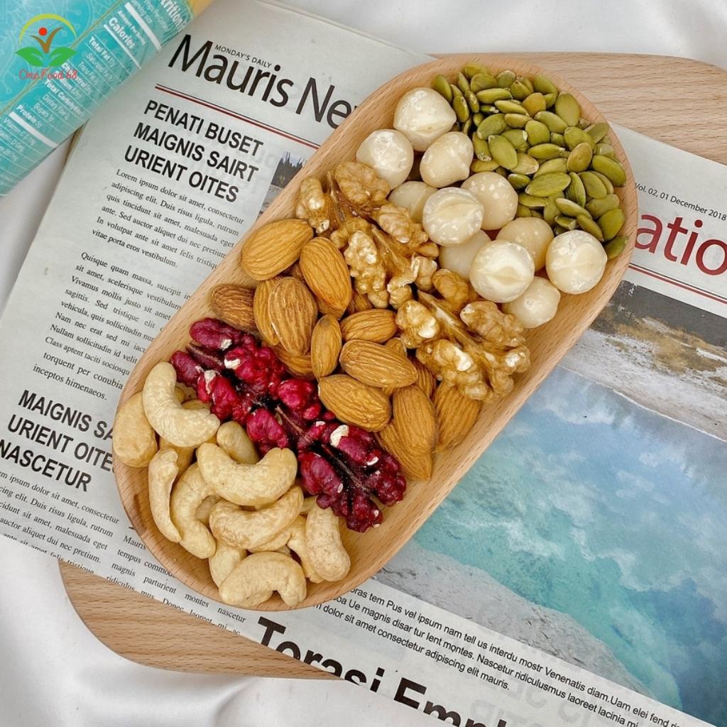 Hạt Mix Dinh Dưỡng 6 Loại Hạt Cao Cấp Onefood68, Ngũ cốc Ăn Kiêng Giảm Cân Gồm Macca, Hạt điều, Óc chó, Hạnh nhân