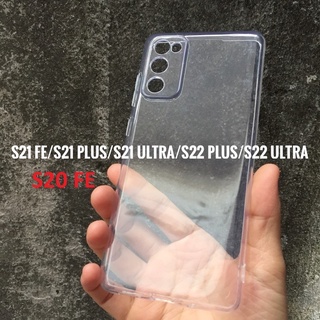Ốp lưng silicon SamSung Galaxy S24 Ultra, S23 FE S23 Ultra, S21 FE , S20 FE,S21, S22 Ultra dẻo trong suốt, bảo vệ Camera