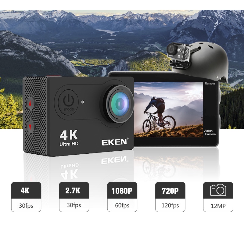 Camera Hành Trình Xe Máy, Eken H9R 4K Ultra Hd Wifi - Hàng Nhập Khẩu