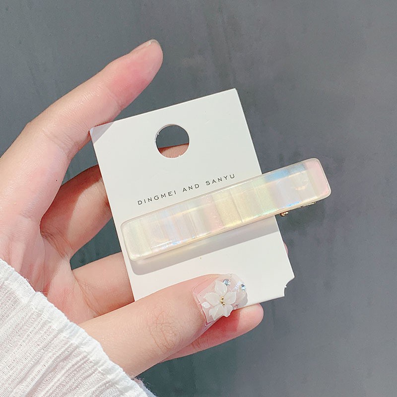 Kẹp tóc mái mỏ vịt màu sắc phong cách tiên cá dành cho bạn gái