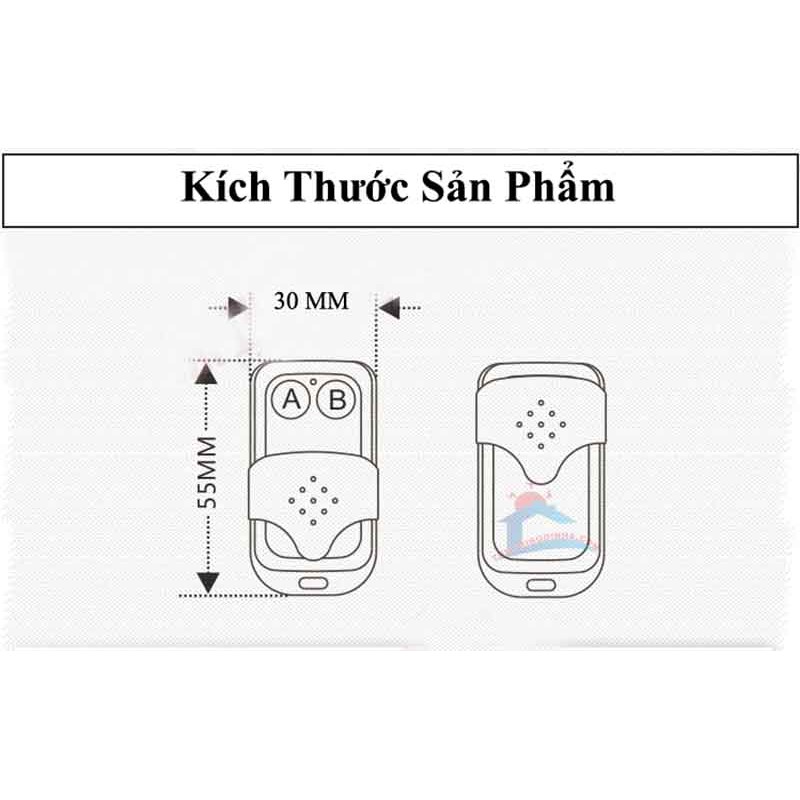 Remote RF 315MHz Cao Cấp viền inox