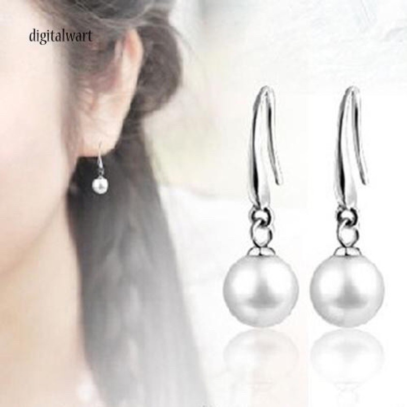 Khuyên Tai Bạc 925 Ngoc Trai Thời Trang Bông Tai Độc Đáo