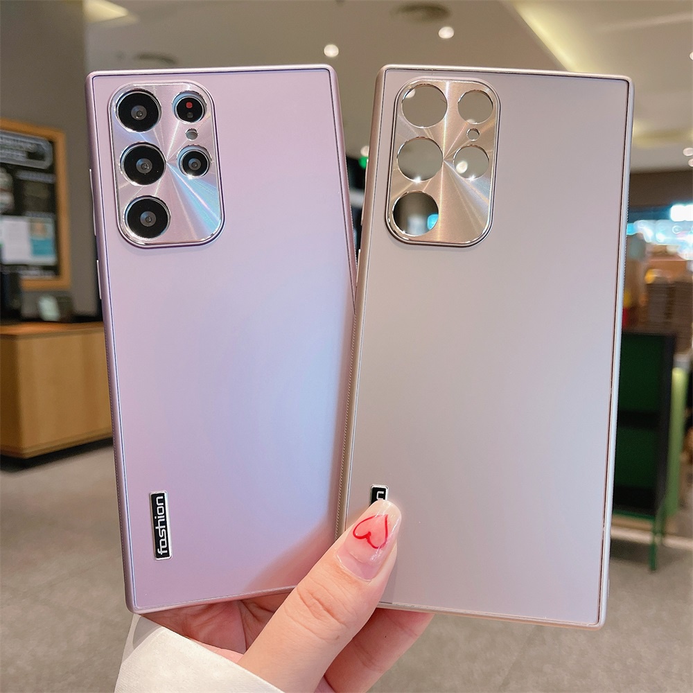 Ốp Điện Thoại Acrylic Cứng Siêu Mỏng Sang Trọng Bảo Vệ Camera Cho Samsung Galaxy S22 Ultra Plus S22+ 5G