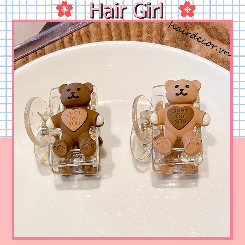 Kẹp tóc hình chú gấu nhỏ dễ thương phong cách Hàn Quốc